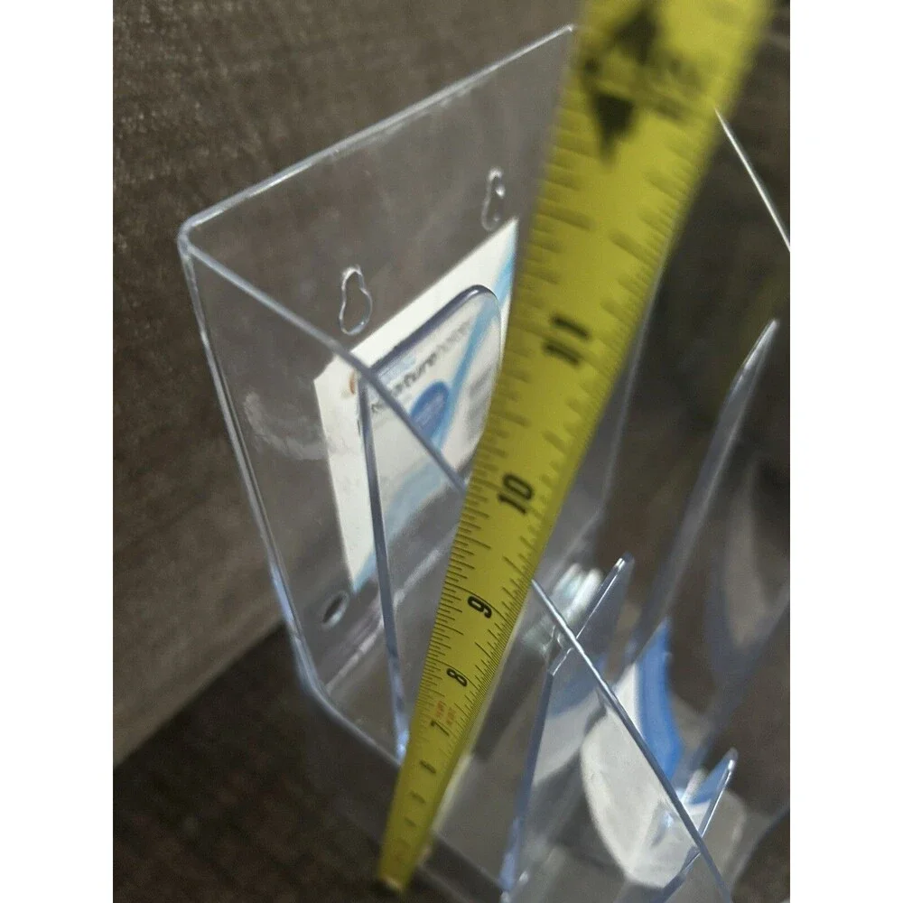 Office Max 4 Tier Leaflet Holder Acrylic Letter Paper Wall Hanging New